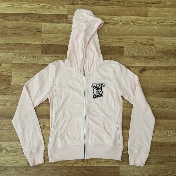 Rogue Apparel Las Vegas Women’s Zipper Front Hoodie Pink Size XL NWOT - Picture 6 of 7
